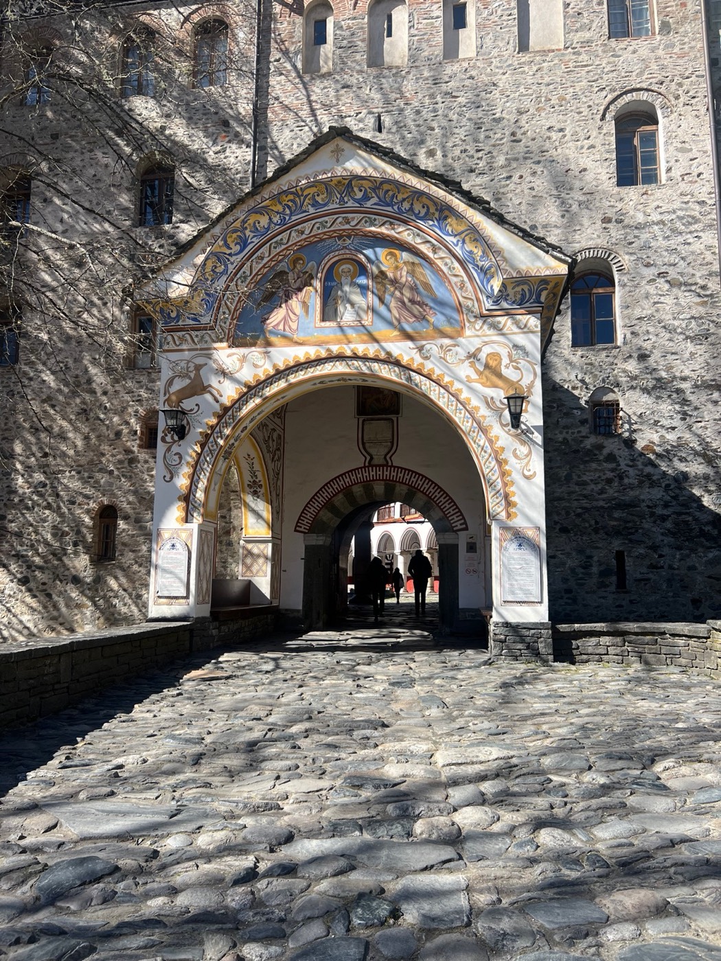 Stone entrance gate at Rila Monastery