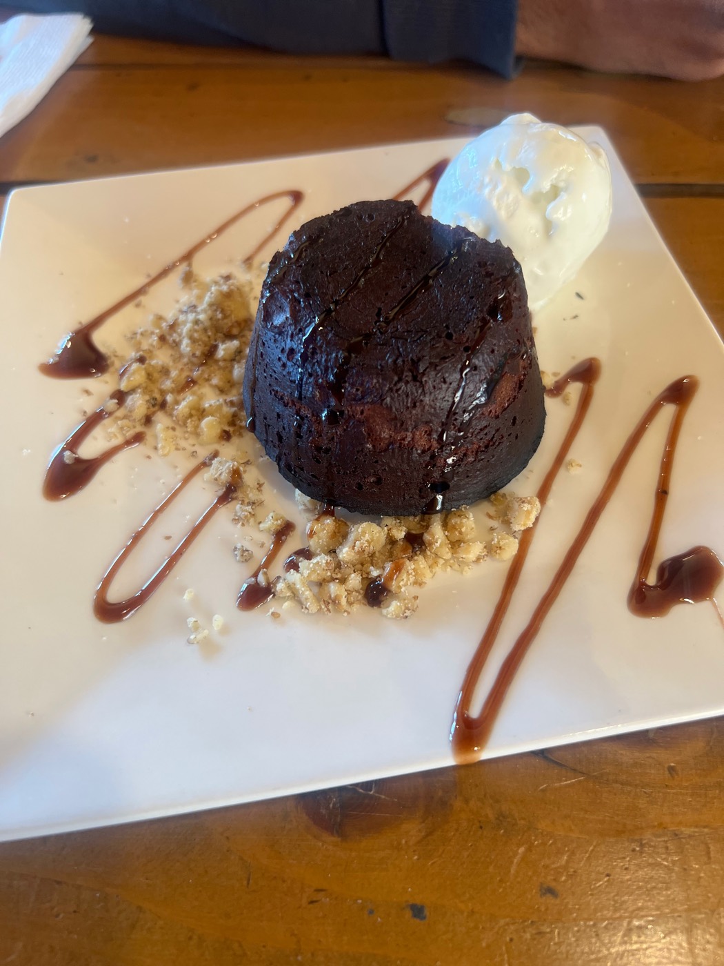 Chocolate dessert served at Rahat Tepe